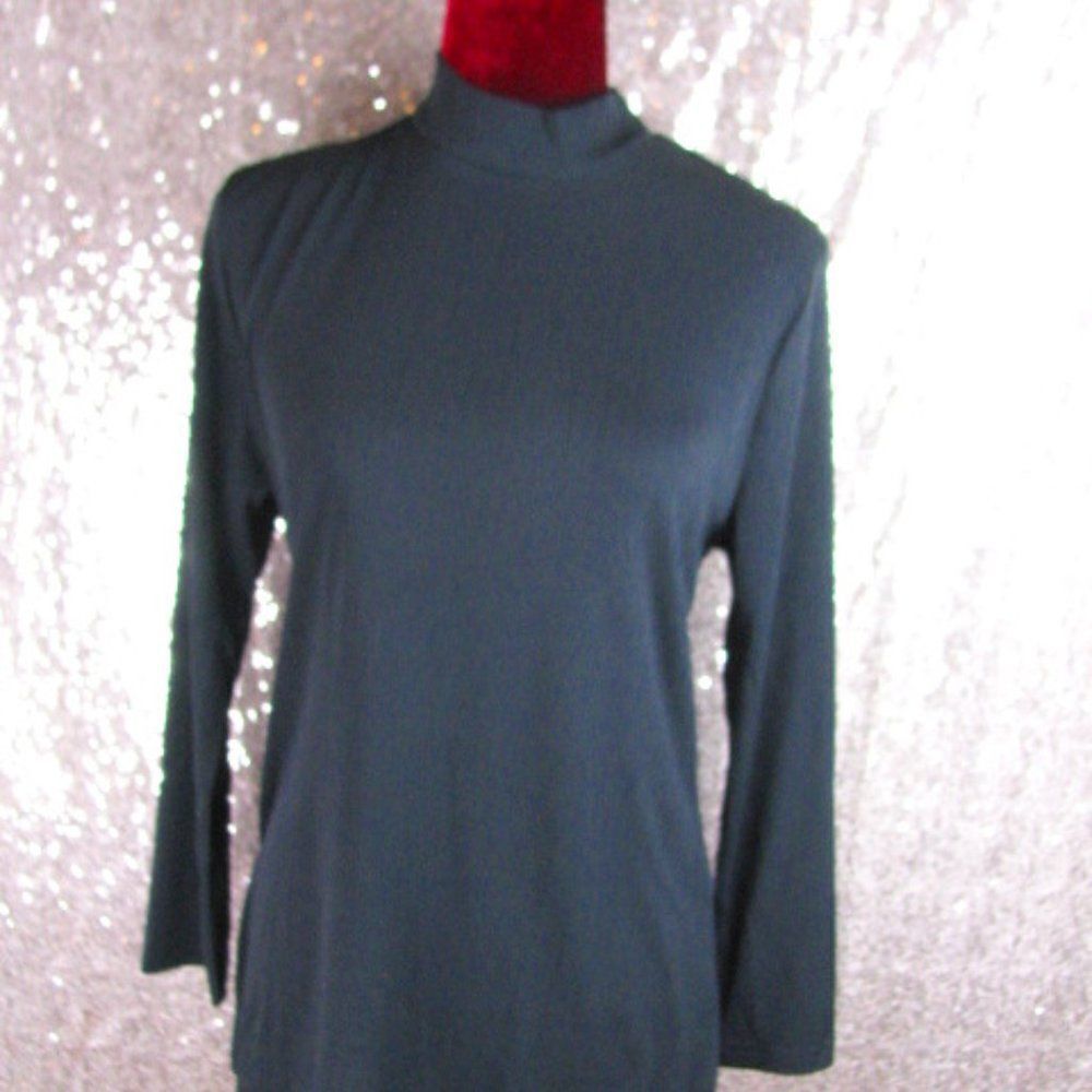 NWT BloomChic mock neck black top 12 / L - Picture 3 of 8